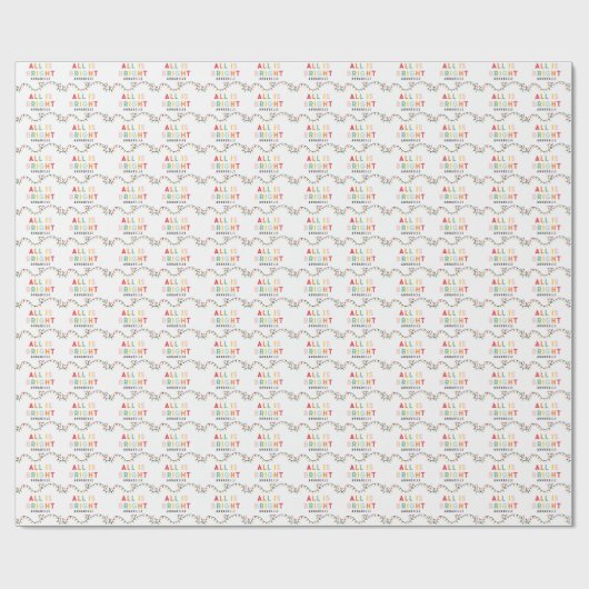 Alles is een fel leuke moderne, heldere kerstkreet cadeaupapier (Vlak)