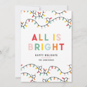 Alles is een fel leuke moderne, heldere kerstkreet feestdagenkaart (Voorkant)