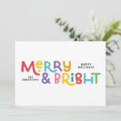 Alles is een fel leuke moderne, heldere kerstkreet feestdagenkaart (Staand voorkant)