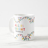 Alles is een fel leuke moderne, heldere kerstkreet koffiemok (Voorkant links)