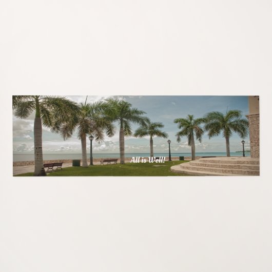 Alles is een goede oceaantropische palmNatuur geïn Yogamat (Achterkant (horizontaal))