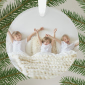 Alles is een Kinder foto met lichte, moderne kerst Ornament