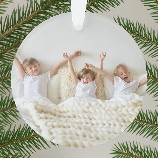 Alles is een Kinder foto met lichte, moderne kerst Ornament