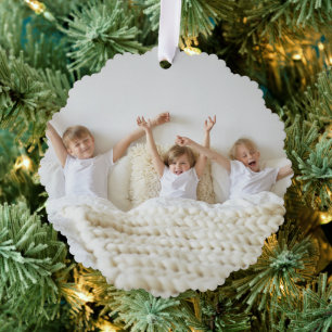 Alles is een Kinder foto met lichte, moderne kerst Ornament Kaart