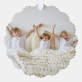 Alles is een Kinder foto met lichte, moderne kerst Ornament Kaart (Voorkant)