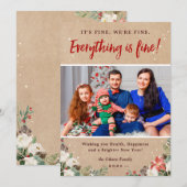 Alles is een mooie foto van Rustic Kraft Floral Feestdagenkaart (Voorkant / Achterkant)