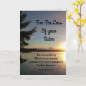 Alles is er een seizoen zuster sympathie kaart (Gele Bloem)