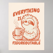 Alles is figureoutable - Motivatie luiheid Poster (Voorkant)