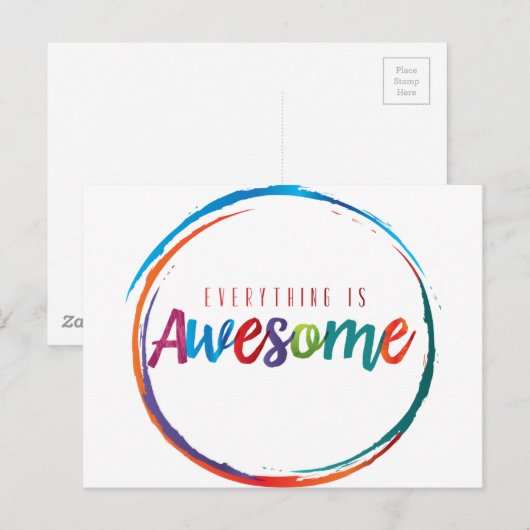 Alles is Geweldige Briefkaart (Voorkant / Achterkant)