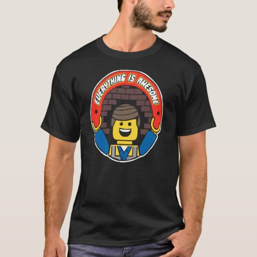 Alles is Geweldige Mannen Funny Lego T-shirt (Voorkant)