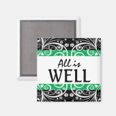 Alles is Goed 3 woord citaat magneet (Voorkant / Achterkant)