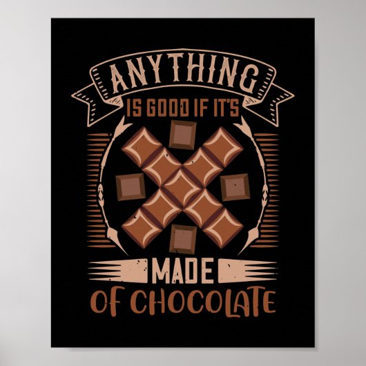 Alles is goed als het van chocolade gemaakt is poster (Voorkant)