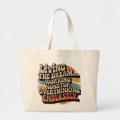 Alles is Goed Angst Grote Tote Bag (Voorkant)