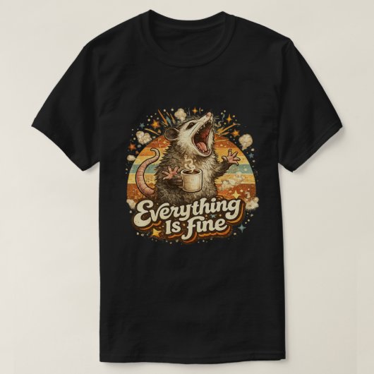 Alles Is Goed Buidelrat T-Shirt Funny Sarcastisch (Design voorkant)