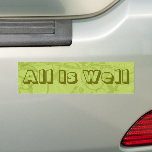 Alles is goed Bumpersticker (Op auto)