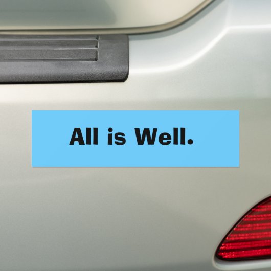 Alles is goed. bumpersticker (Op auto)