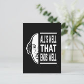 Alles is goed dat eindigt met een goede Shakespear Briefkaart (Staand voorkant)