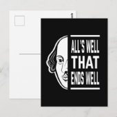 Alles is goed dat eindigt met een goede Shakespear Briefkaart (Voorkant / Achterkant)