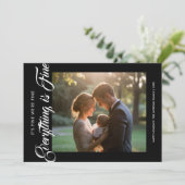 Alles is goed Gezellige Familie Kerstkaart (Staand voorkant)