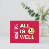 Alles is goed GRATITUDE Briefkaart (Staand voorkant)