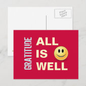 Alles is goed GRATITUDE Briefkaart (Voorkant / Achterkant)