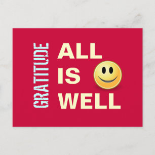 Alles is goed GRATITUDE Briefkaart