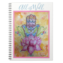 Alles is goed Hamsa Art Spiral notebook
