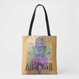 Alles is goed kleurrijke Zen Art Canvas tas