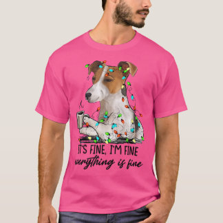 Alles is goed met Jack Russell Kerstmis T-shirt