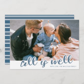 Alles is goed met Kerstmis en feestdag. Feestdagenkaart (Voorkant / Achterkant)