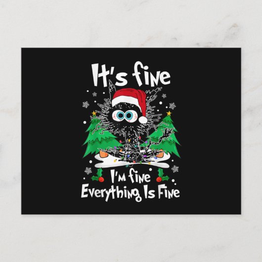 Alles is goed met zwarte katten. aankondigingskaart (Voorkant)