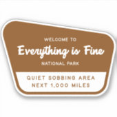 Alles is goed nationaal park sticker (Voorkant)