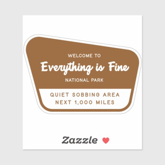 Alles is goed nationaal park sticker (Vel)