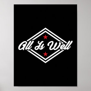 Alles is goed New age wit zwart Poster