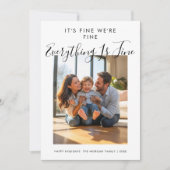 Alles is goed Rustic Familie Kerstkaart (Voorkant)
