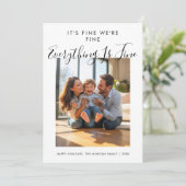 Alles is goed Rustic Familie Kerstkaart (Staand voorkant)