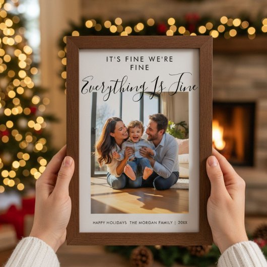 Alles is goed Rustic Familie Kerstkaart