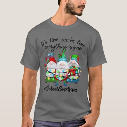 Alles is goed schoolconsulent kerstmis t-shirt (Voorkant)