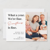 Alles is goed script Fun Family Photo Feestdagenkaart (Voorkant)