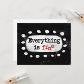 Alles is goed Wenskaart Kaart (Voorkant / Achterkant in situ)