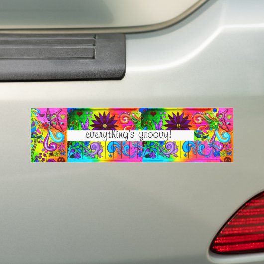 alles is groovy bumpersticker (Op auto)