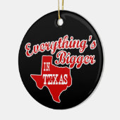 Alles is groter in Texas | Rode zwarte sierbloem Keramisch Ornament (Links)