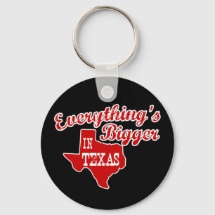 Alles is groter in Texas   Rood zwart Sleutelhange Sleutelhanger
