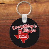Alles is groter in Texas | Rood zwart Sleutelhange Sleutelhanger (Voorkant)