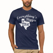 Alles is groter in Texas State Shape Mannen Shirt