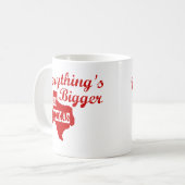Alles is groter in Texas State Shape Mok (Voorkant links)