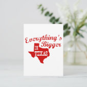 Alles is groter in Texas State Shape Post Card Briefkaart (Staand voorkant)