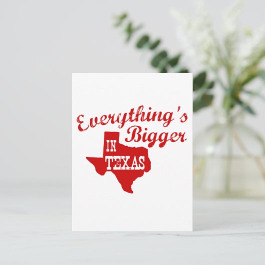 Alles is groter in Texas State Shape Post Card Briefkaart (Staand voorkant)