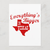 Alles is groter in Texas State Shape Post Card Briefkaart (Voorkant)