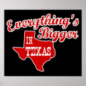 Alles is groter in Texas State Shape Poster (Voorkant)